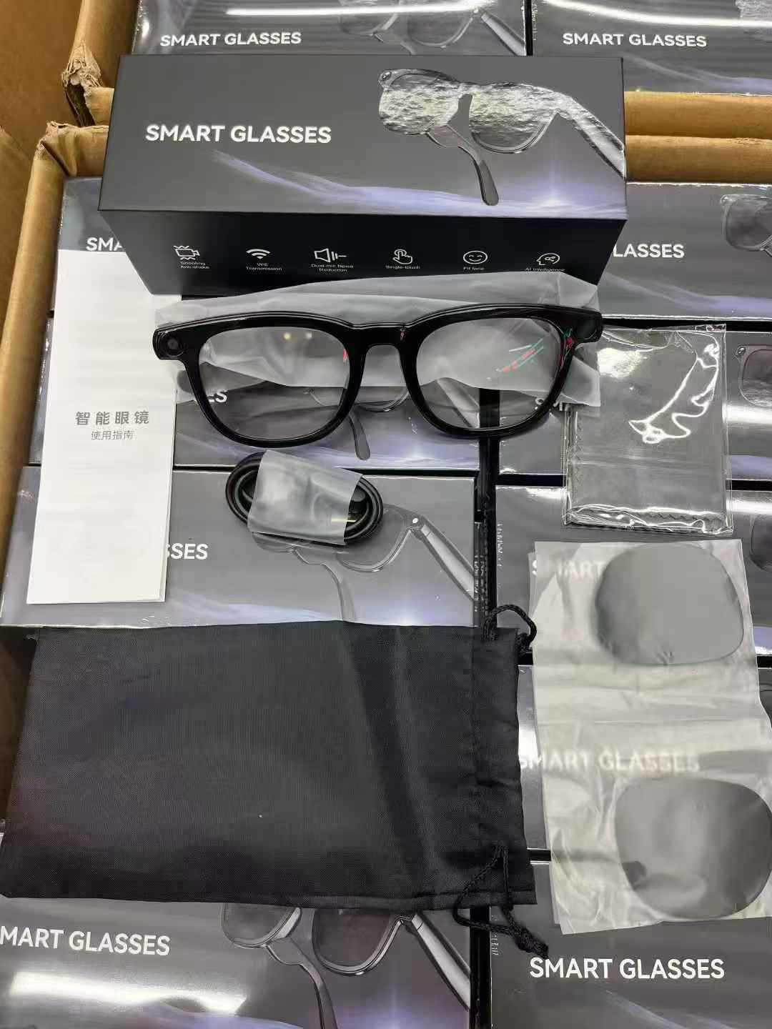Popular V3 Smart Glasses: 8MP 1080P Image Stabilization, AI Translation, Object Recognition, Video Recording, Bluetooth Calling
